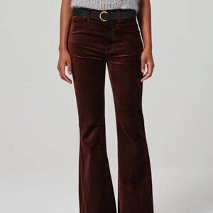 Lilah Flare w/ Welt Pocket in Velvet ~ Chocolate Milk